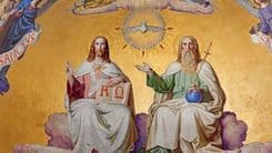 illustration pour la messe Est monté aux cieux, est assis à la droite de Dieu, le Père tout-puissant